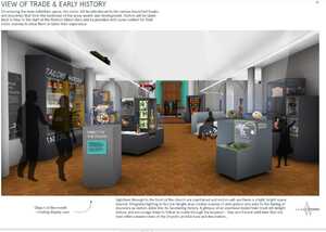 Early mock ups of the museum space