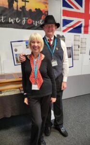 Bridie and William Snelling, creators of the exhibition. Bridie wishes to thank all the Museum staff and volunteers who were very helpful with advice, generous with items and giving practical help. The museum says ‘well done Bridie!’