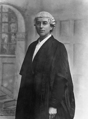 Image of Dr Ivy Williams in her barrister wig and robe.