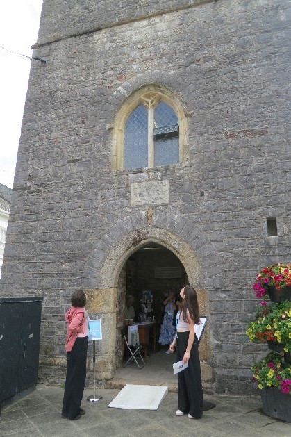 exterior of the town clock tower