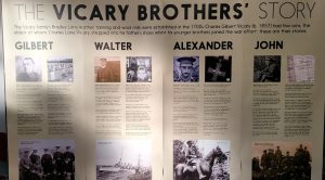 The Vicary family feature prominently in the town’s history as they owned the wool and leather mills which were important parts of Newton Abbot industry. 4 Vicary brothers served in the war.
