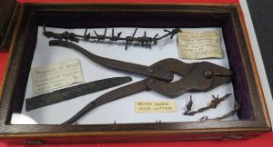 These wire cutters with examples of barbed wire evoke the true horror of the battlefield