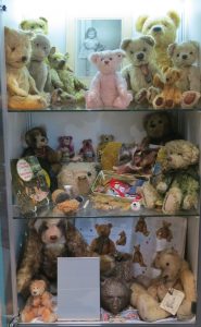 Local artist Jan Newton collects, restores and makes bears. You can listen to her talk about bears under ‘Past Exhibits’